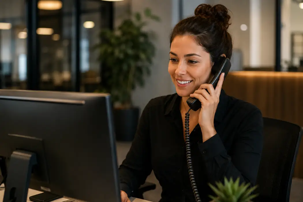 AI receptionist answering customer calls for small businesses